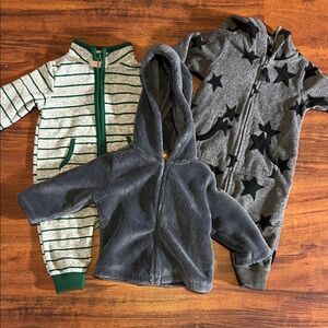 Cold Weather Baby Clothes, 3 months Carter’s fuzzy fleece bodysuits jacket